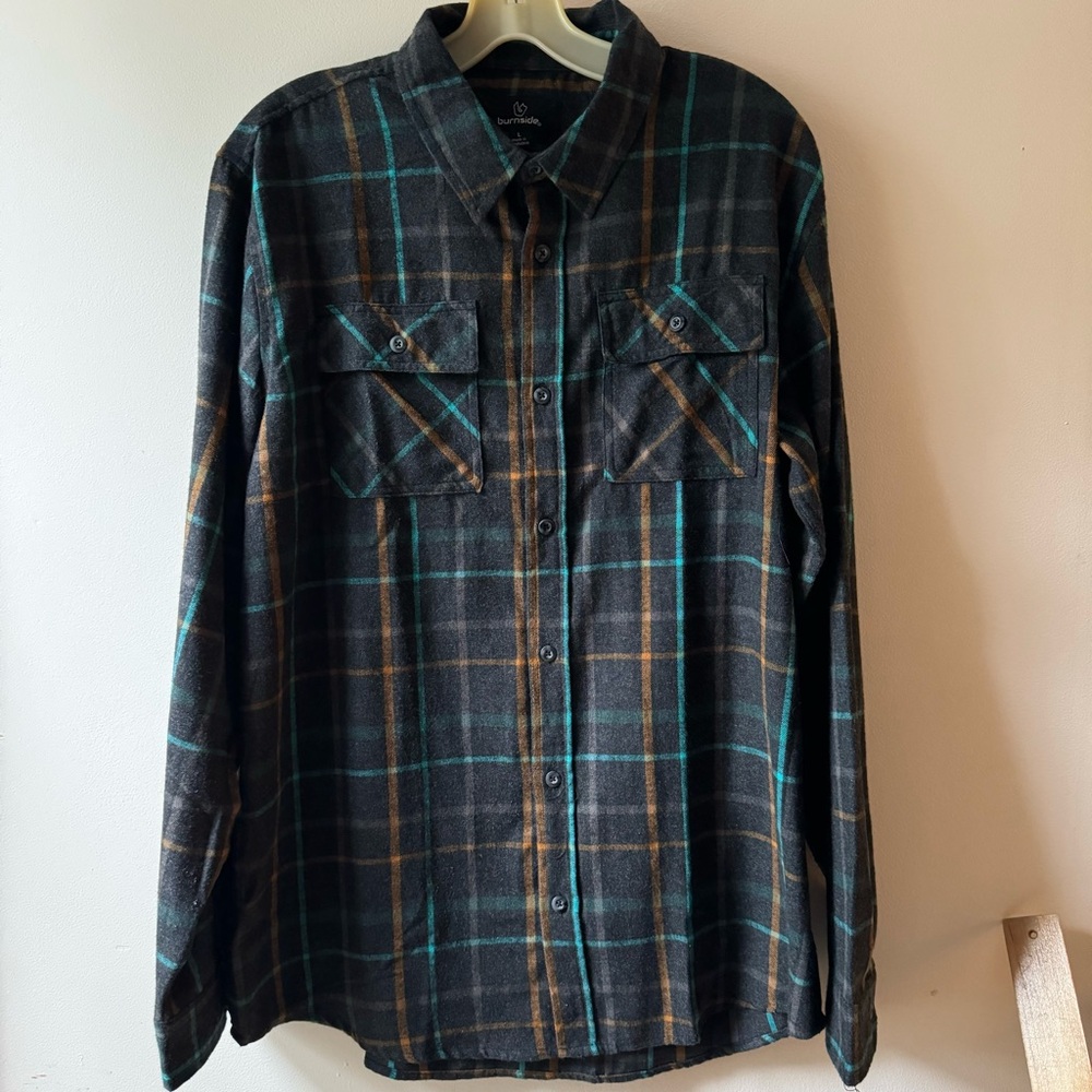 Men’s BURNSIDE lightweight button-up shirt L